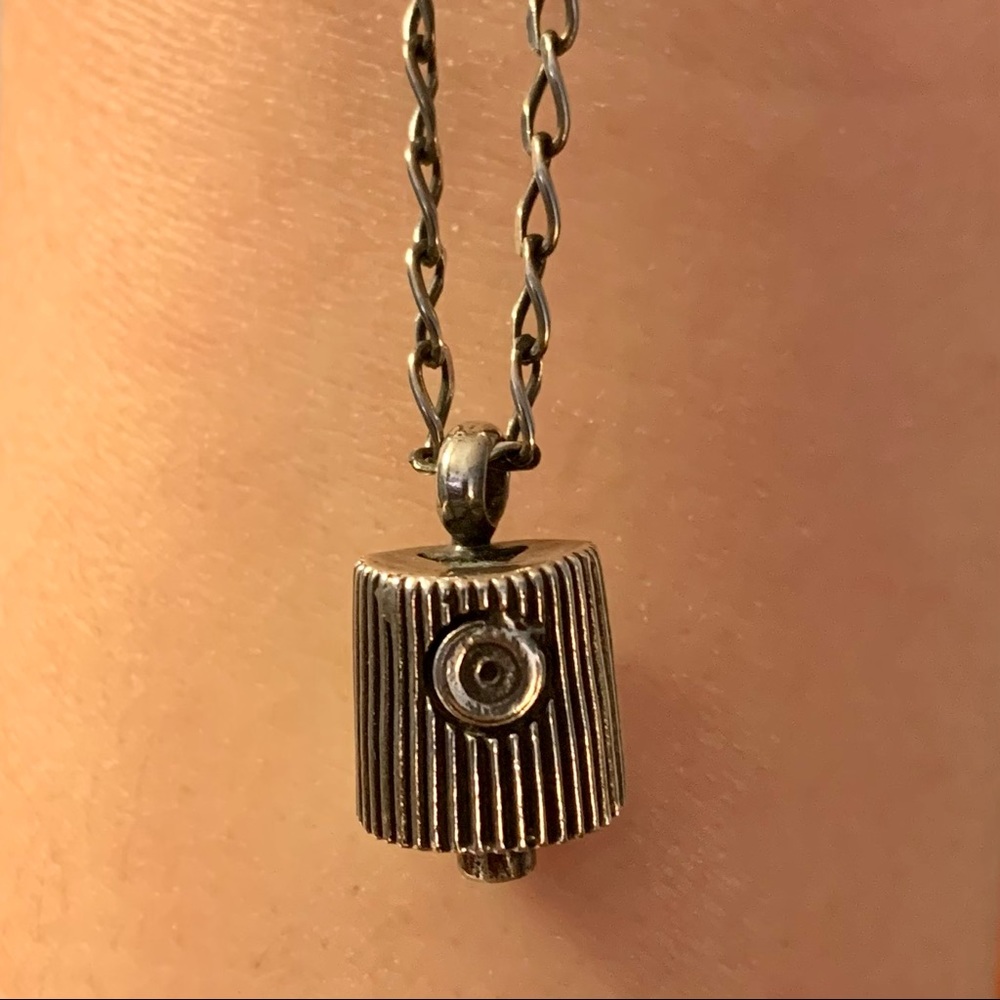 Spray Paint Cap Necklace Sterling Silver
